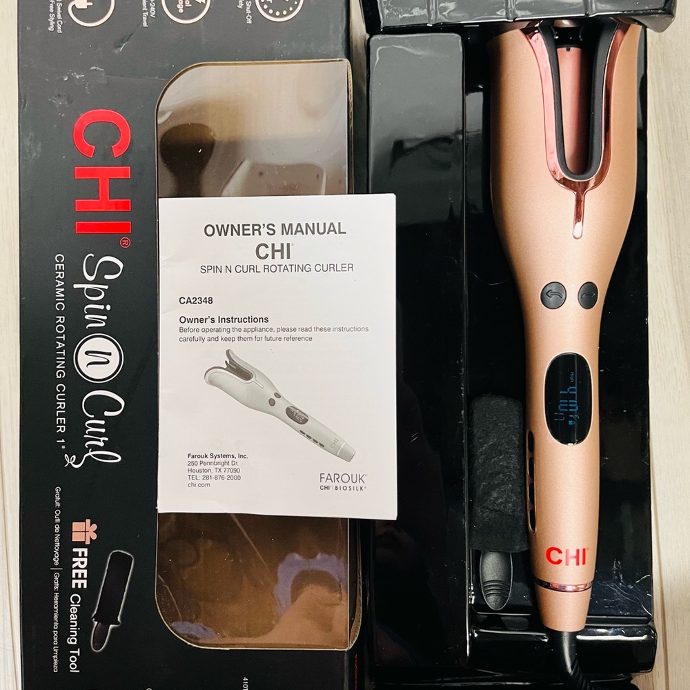 New Chi Spin N Curl Rotating Curler - Rose Gold Limited Edition